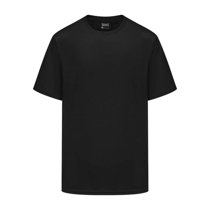 Lonsdale Effen polyester T-shirt voor heren (Zwart)