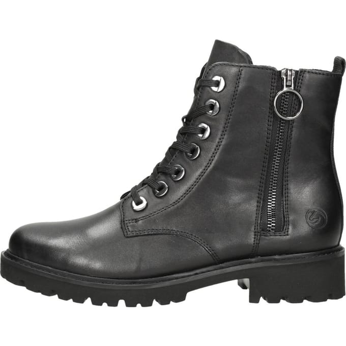 Remonte D8671-01 Veterboots Zwart Leer Dames - zwart - 43