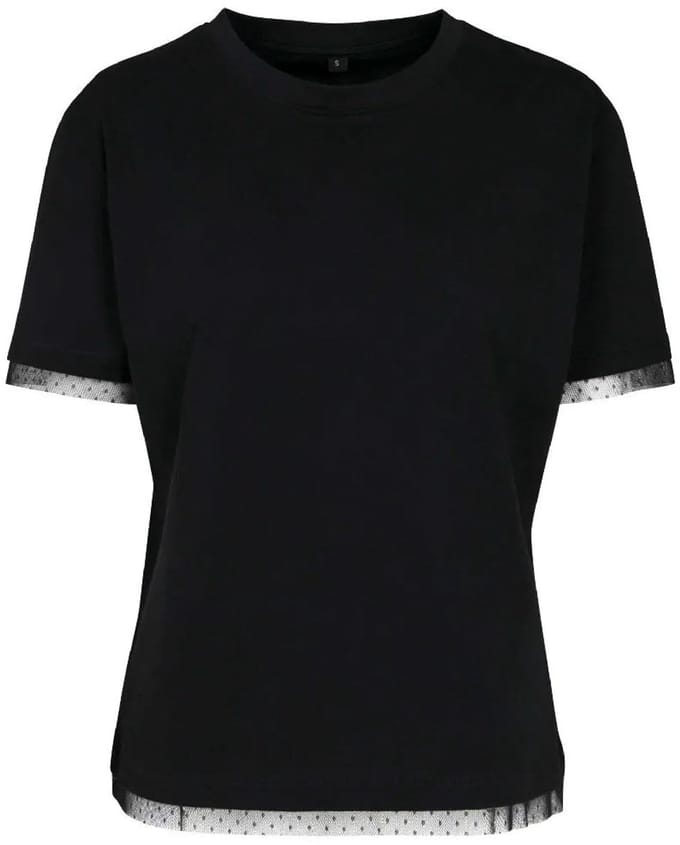Build Your Brand - Laces Dames T-Shirt - Black maat 4XL