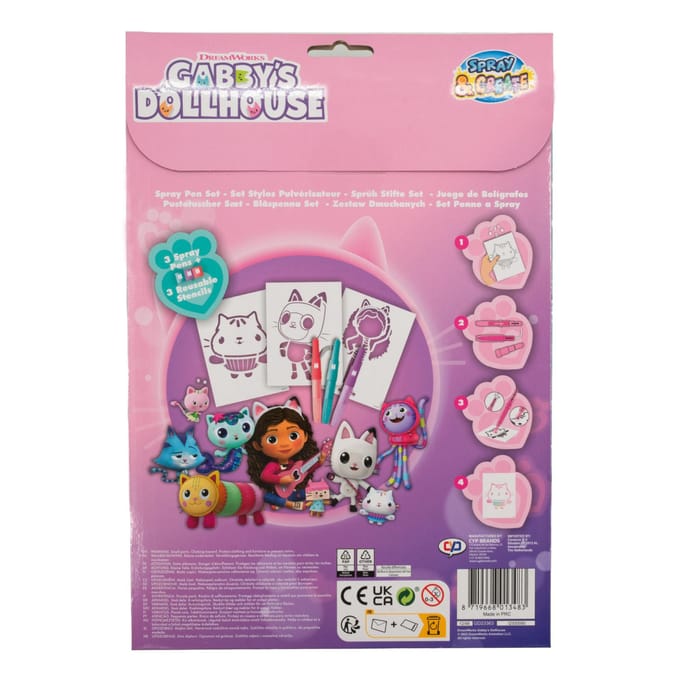 Gabby's Poppenhuis 's Dollhouse Spray Pen Set A4 enveloppe Knutselen