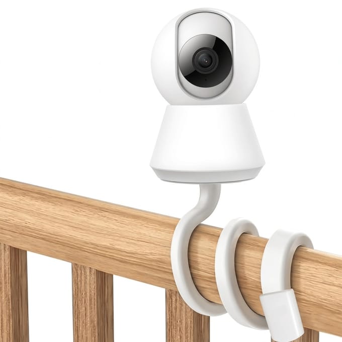 Bimivo Babyfoon houder - Babyfoon standaard - Camera houder - Flexibel - Schroefdraadaansluiting - Wit