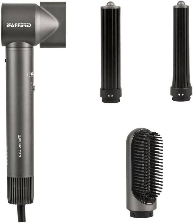 Haardroger 5-in-1 - Styler Föhn - Professioneel Haar - BLDC Motor - 1300 W - Zwart