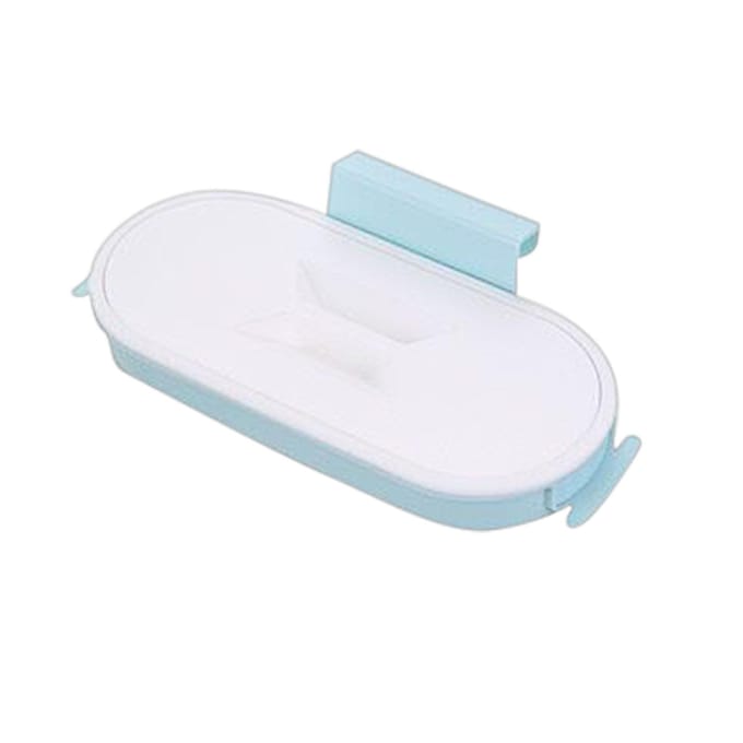 Support de sac poubelle Portable, outil de cuisine, support en plastique bleu clair