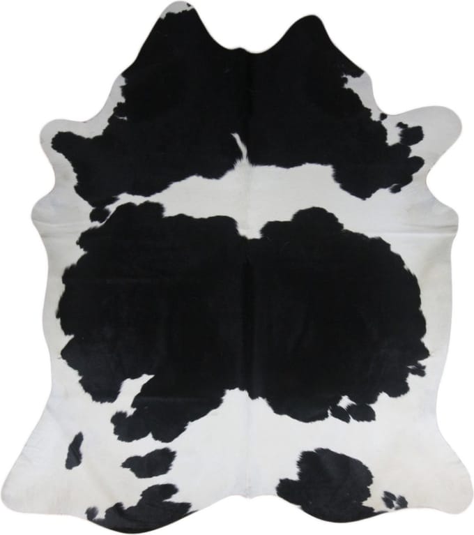 Dusk till Dawn Koeienhuid vloerkleed 3-4m2 - Zwart/Wit