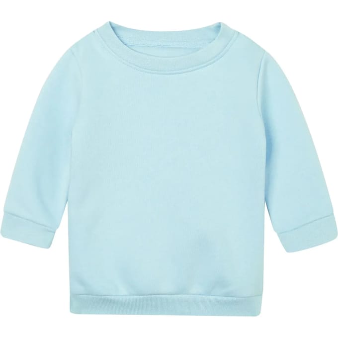 Babybugz Baby Essential Sweatshirt BZ64 - Dusty Blue - 6-12 Monate