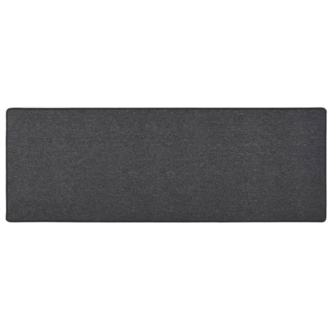 vidaXL - Tapijtloper - 80x250 - cm - antracietkleurig
