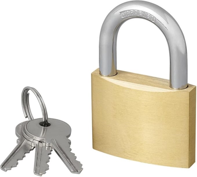ProPlus Hangslot - Messing - Inclusief 3 sleutels - 50 mm - Goud en zilver