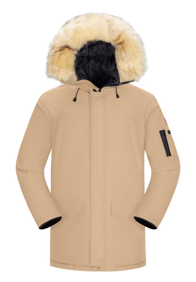 Subprime - Heren Jas winter Parka Tommy - Beige - Maat S