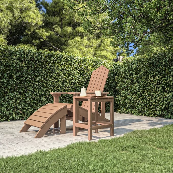 vidaXL - Tuintafel - Adirondack - 38x38x46 - cm - HDPE - bruin