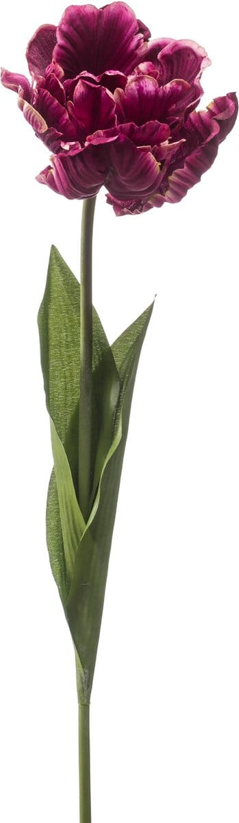 Emerald - Kunstbloem Tulp Paris 66cm donkerpaars - Kunstplant voor binnen