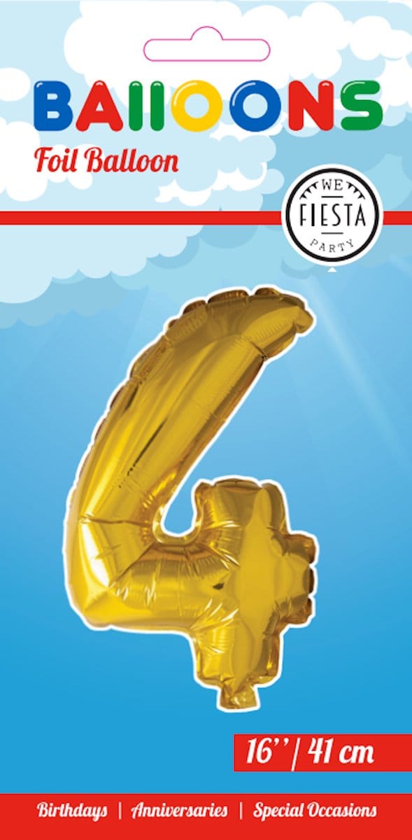 Folieballon 16" nmr. 4 - Goud
