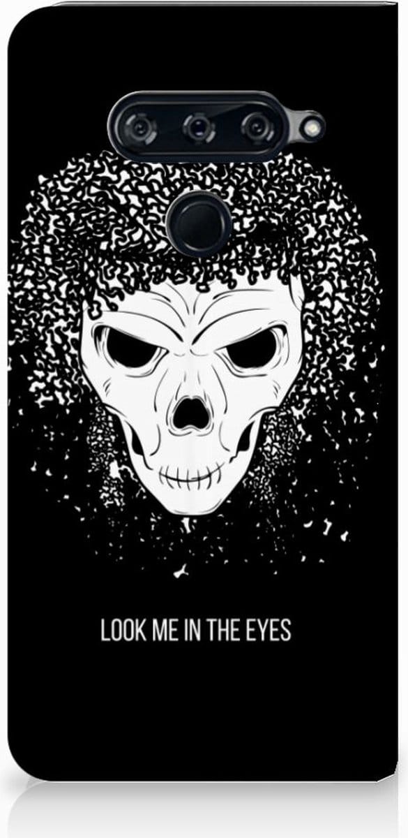 Mobiel BookCase LG V40 Thinq Skull Hair