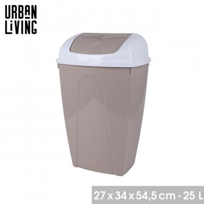 "PASHA" FLIP PRULLENBAK 25L TWEEKLEURIG WIT EN DUIN