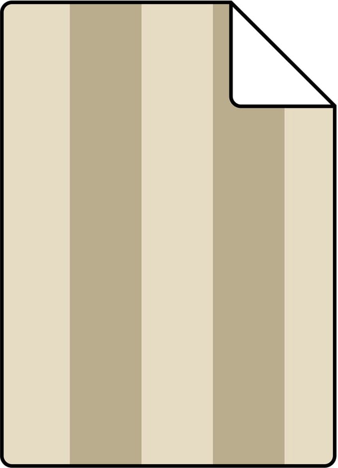 Proefstaal ESTAhome behang strepen donker beige - 26.5 x 21 cm - 131212-S