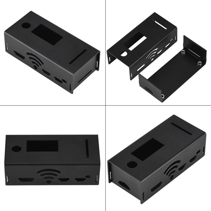 Behuizing van aluminiumlegering Beschermhoes voor Raspberry Pi ZERO Zwart