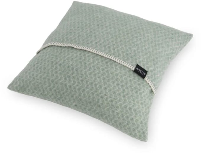 WOOOL Kussen - WAVES (Groen) - 45x45cm - 100% Wol
