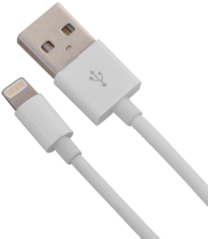 Lightning naar USB kabel - Oplaadkabel geschikt voor Apple Iphone / Ipad - Lader - Charging cable - Charger - 2m - Wit - Jonyx