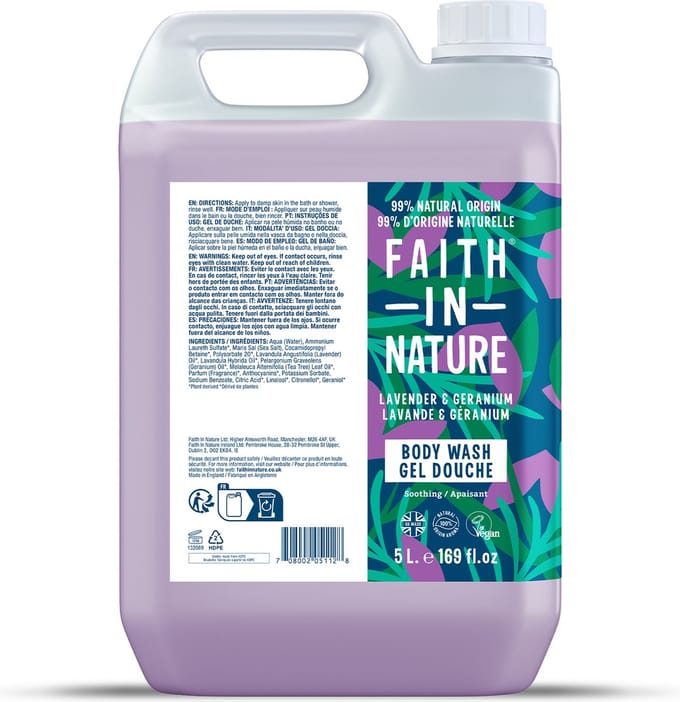 Faith In Nature Bodywash Lavender 5 Liter