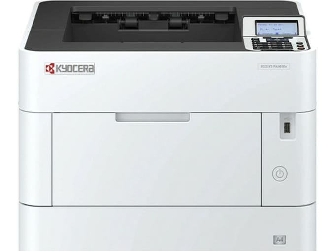 Laserprinter Kyocera ECOSYS PA5000x, zwart-wit, USB,LAN,SD-/SDHC, duplex/mobiel afdrukken, tot A4, incl. toner, wit