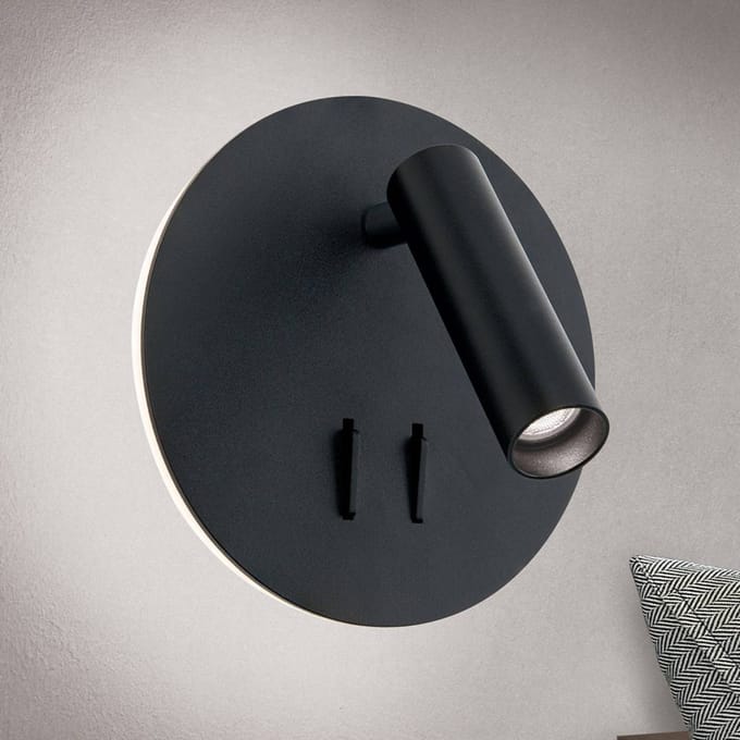 ORION LED wandlamp Lenny met 2 lichtbronnen, zwart