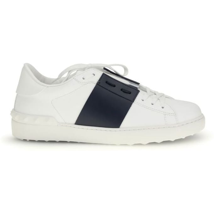 Valentino Garavani Zwarte Kalfsleren Bos Taurus Lage Sneakers