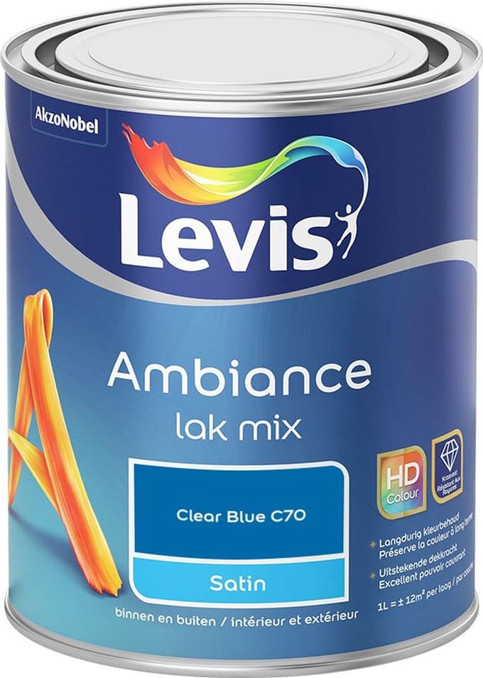 Levis - Ambiance Lak Satin Mix - Clear Blue C70 - Mengverf - 1 L