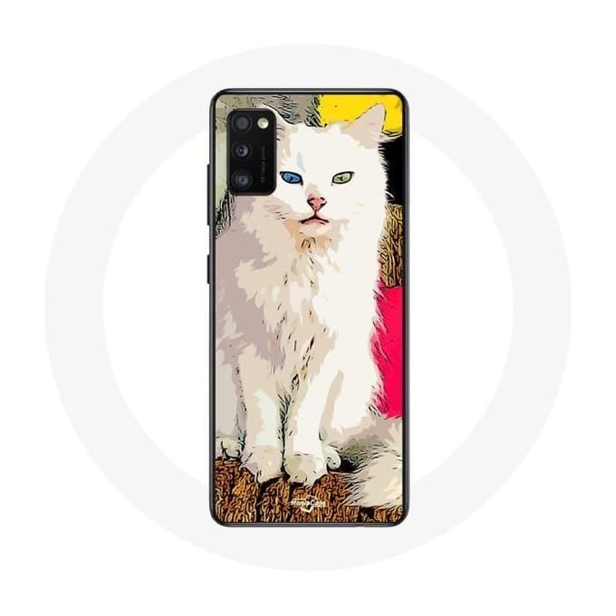 Coque pour Samsung Galaxy S20 Turc de Van Chat Blanc aux yeux bleu et jaune