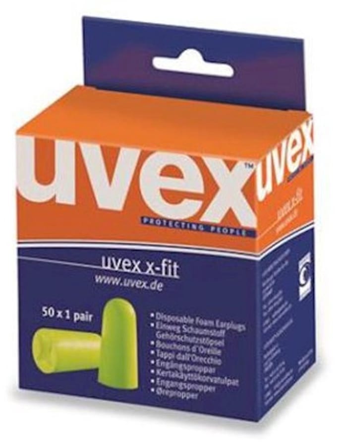 UVEX oordoppen X-fit. 50 paar in minidispenser