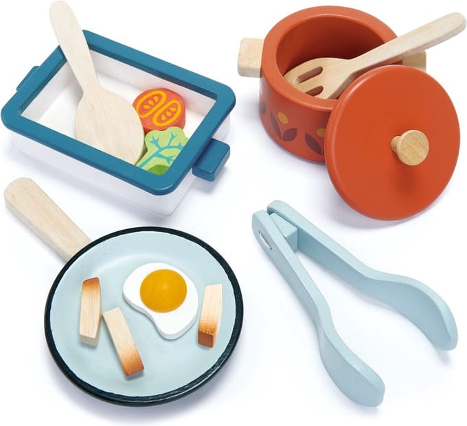 TENDER LEAF Playing - Potten En Pannen - Met Accessoires - Hout - 3 Jaar