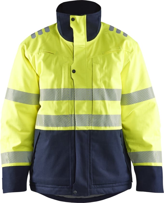 Blaklader 4517-1534 Multinorm Winterjas - High Vis Geel/Marineblauw - L