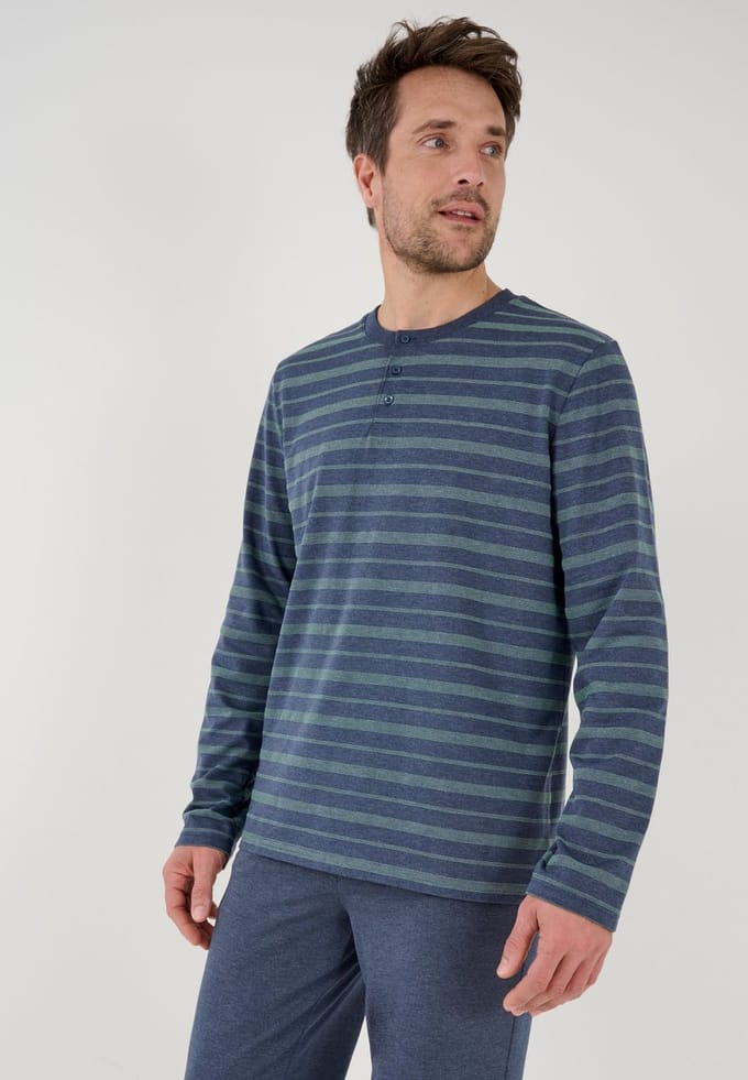 Damart - Pyjama jersey stof Thermolactyl - Heren - Blauw - M