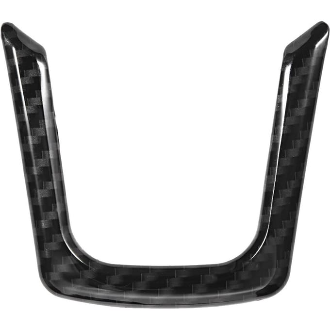 Autocollant Couvercle de Garniture de Cadre de Volant en Forme de U Convient pour Jaguar XE Xf F pace E PACE black