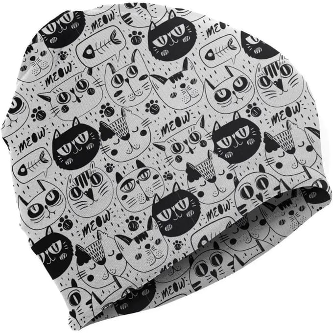 Kinderhoed MATT Black & White Cats