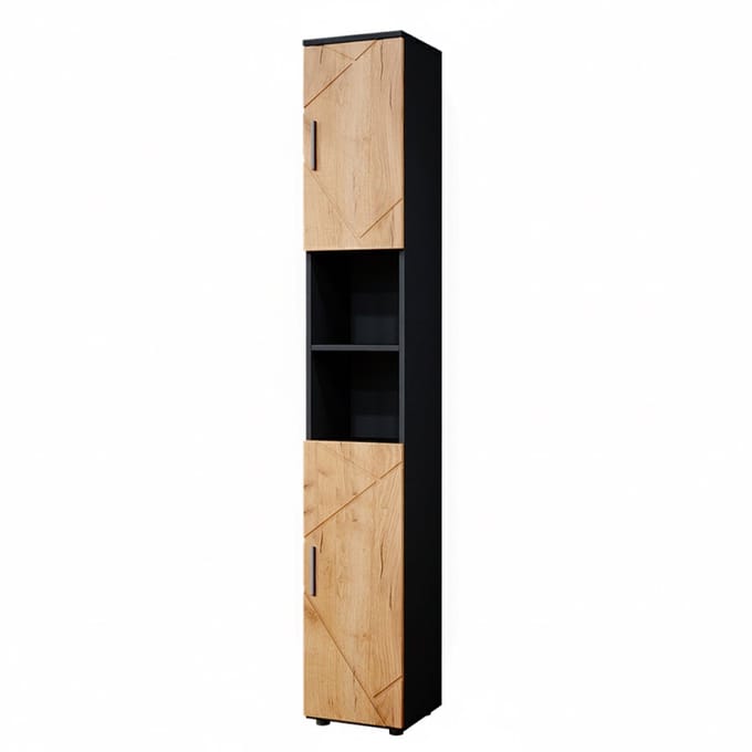 Vicco Irma Badkamerkast – 30 x 192 cm Eik goud/antraciet