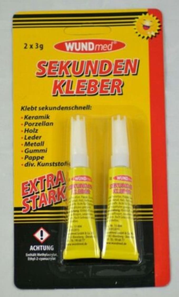Wundmed - 2 tubes secondelijm - 2x3 gram - secondenlijm