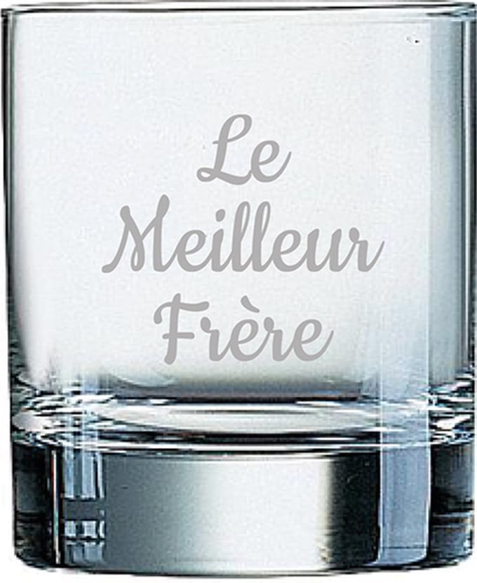 Whiskeyglas gegraveerd - 20cl - Le Meilleur Frère