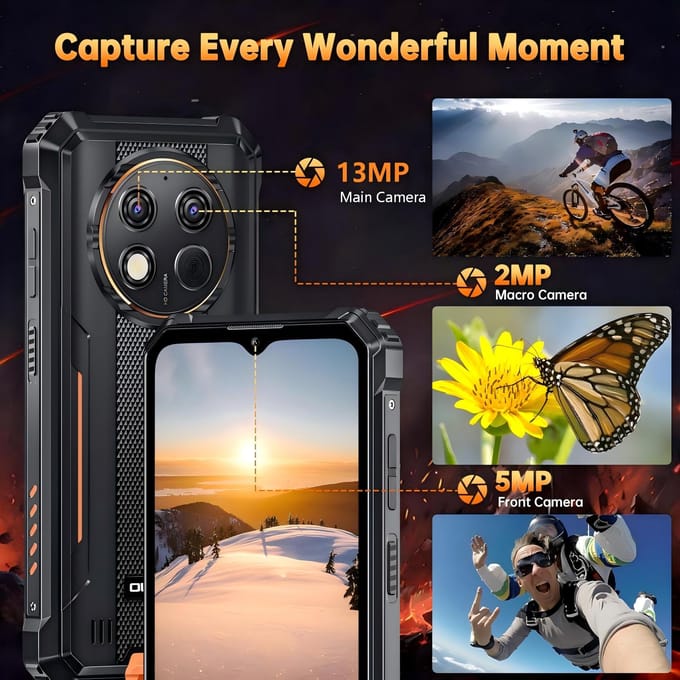 Oukitel G1S Mobiele Telefoon 8GB+128GB 6.52  Scherm 10600mAh 13MP Android 15 Smartphone