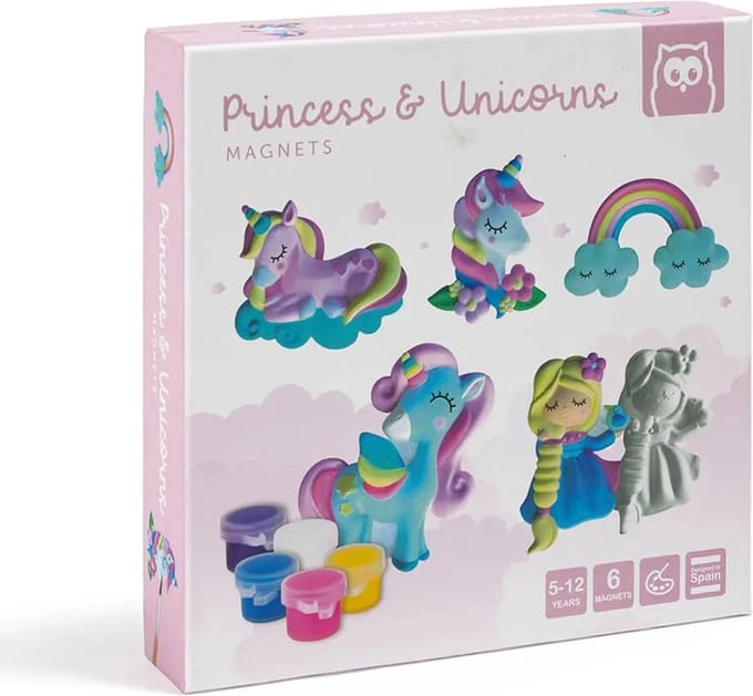 Eurekakids Magneten - Unicorn - DIY Koelkast Magneet Eenhoorn - Gips - 6 Stuks