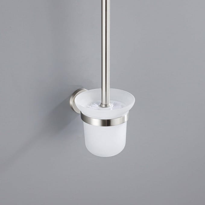 FugaFlow Eccelente Acces Toiletborstelhouder - rond - Geborsteld RVS PVD