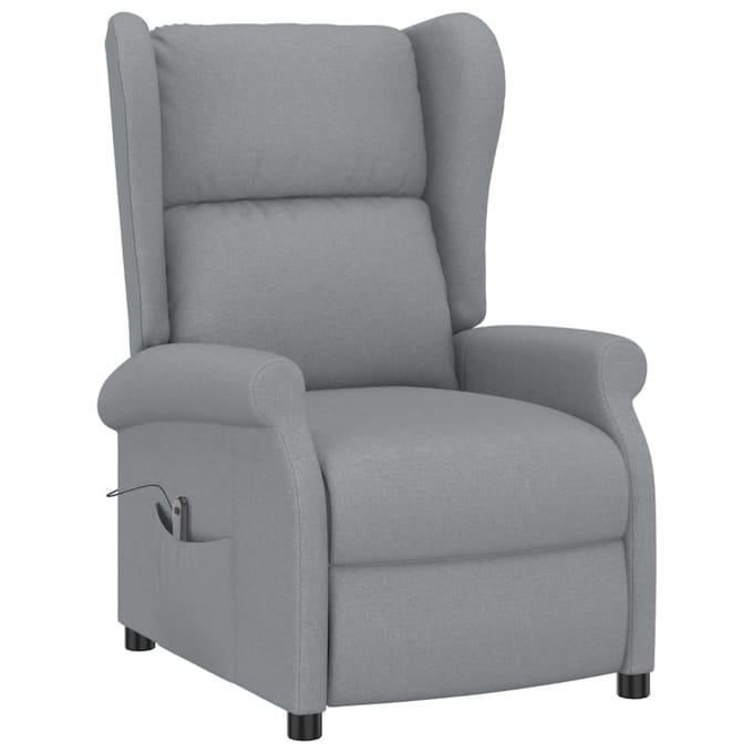 vidaXL - Fauteuil - elektrisch - verstelbaar - stof - lichtgrijs