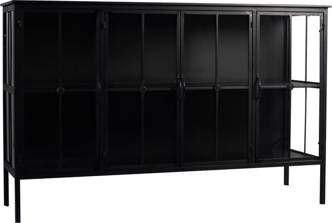 PTMD Kast Cave Zwart Iron Laag