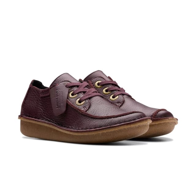 Clarks Funny Dream - dames veterschoen - Rood - maat 35.5 (EU) 3 (UK)