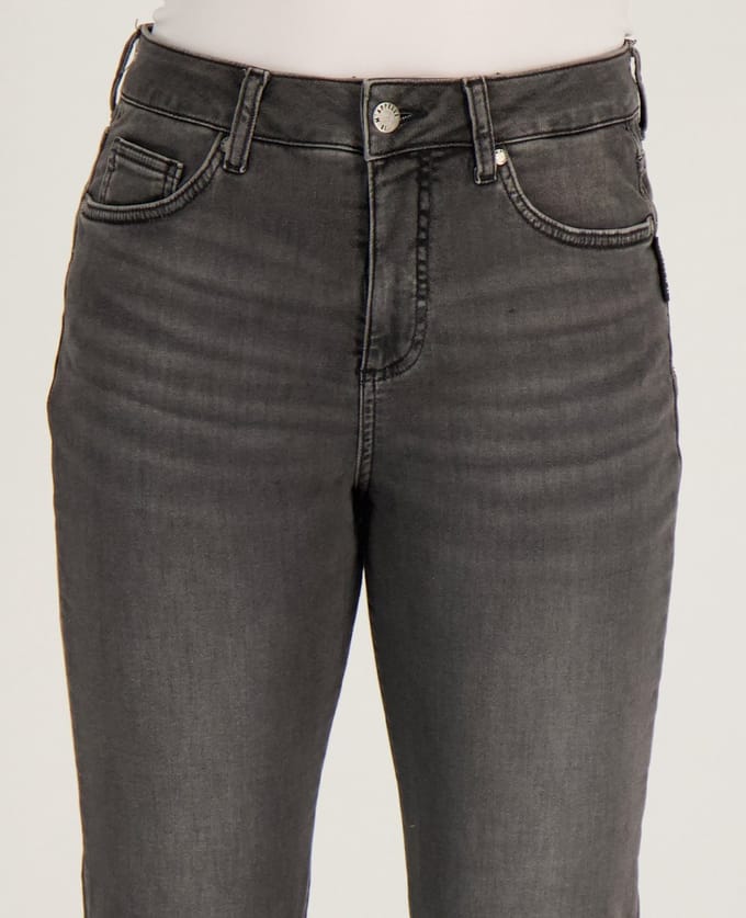 Je m'appelle Dames Broek Flared fit Met stretch - Grijs - Maat M