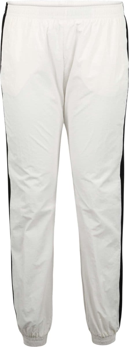 Urban Classics Damesbroek: gestreepte crinkle-broek, wit-ite/zwart