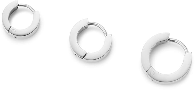 Huggie | 6 mm Platte oorring van 925 sterling zilver