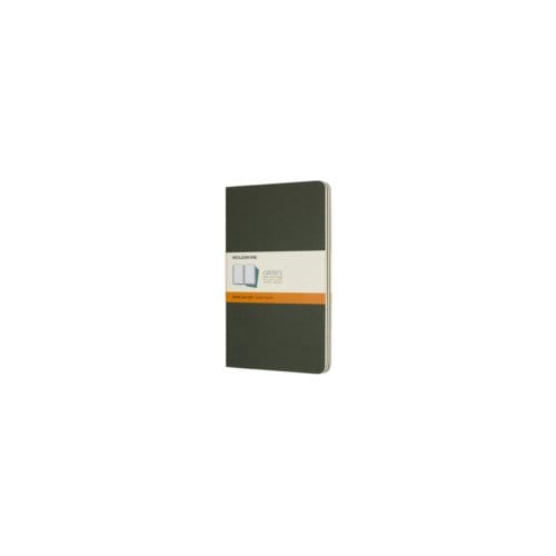 Moleskine cahier journal soft cover large myrtle groen gelinieerd à 3 stuks