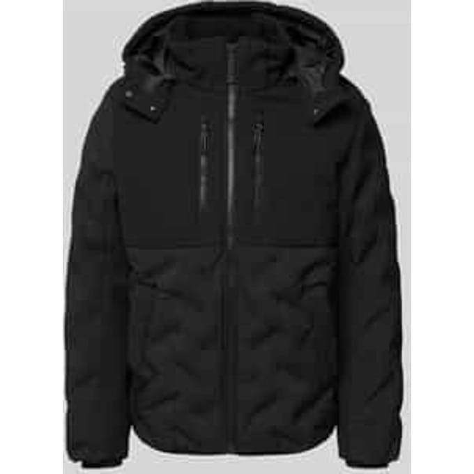 Regular fit bodywarmer met afneembare capuchon