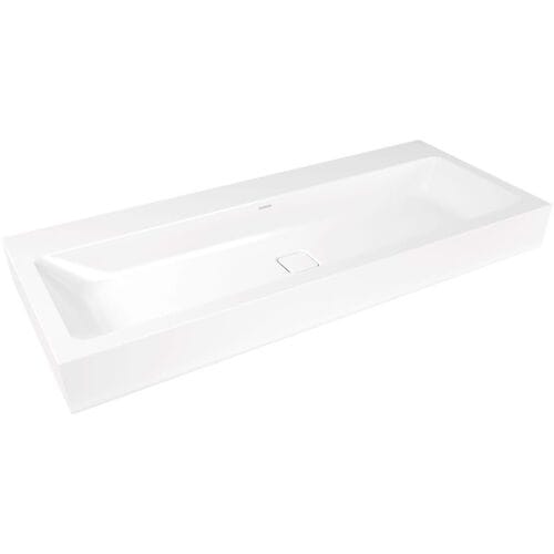 Kaldewei CONO wall-mounted washbasin 3091 without tap hole, 120 cm 902706003001