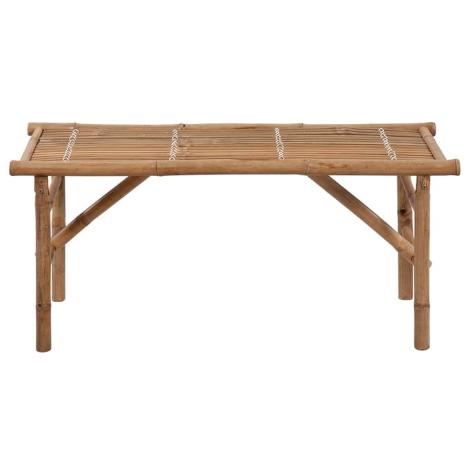 vidaXL - Tuinbank - inklapbaar - met - kussen - 118 - cm - bamboe
