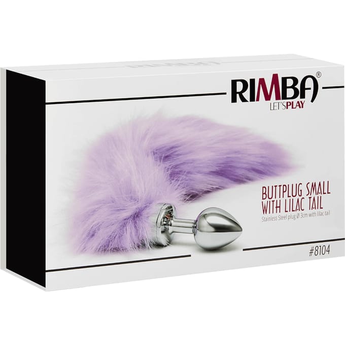 Rimba - Buttplug RVS Klein Met Vossenstaart - Lila